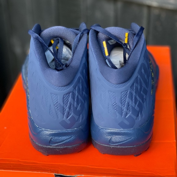 Size 16 Michigan PE Air Jordan Nike Zoom Code Elite 3/4 Shark Football Cleats main image 5